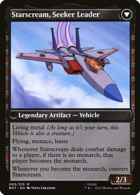 Starscream, Power Hungry // Starscream, Seeker Leader (reverso)