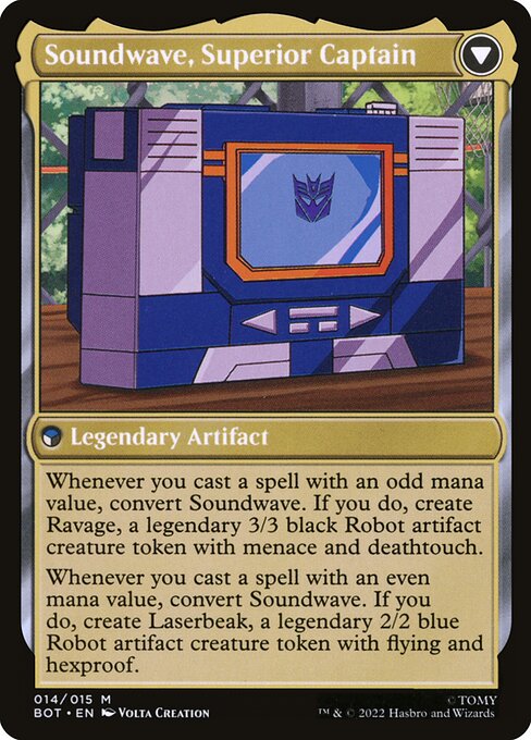 Soundwave, Sonic Spy // Soundwave, Superior Captain (reverso)