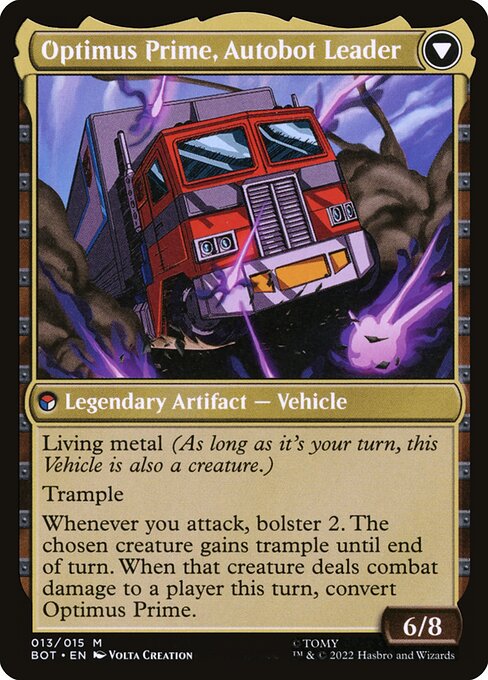 Optimus Prime, Hero // Optimus Prime, Autobot Leader (reverso)