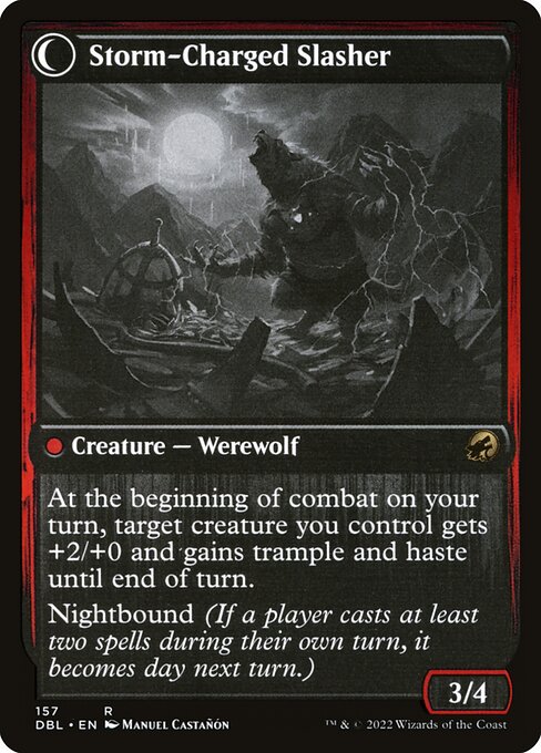 Reckless Stormseeker // Storm-Charged Slasher (reverso)