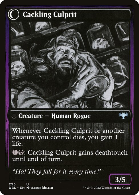 Panicked Bystander // Cackling Culprit (reverso)