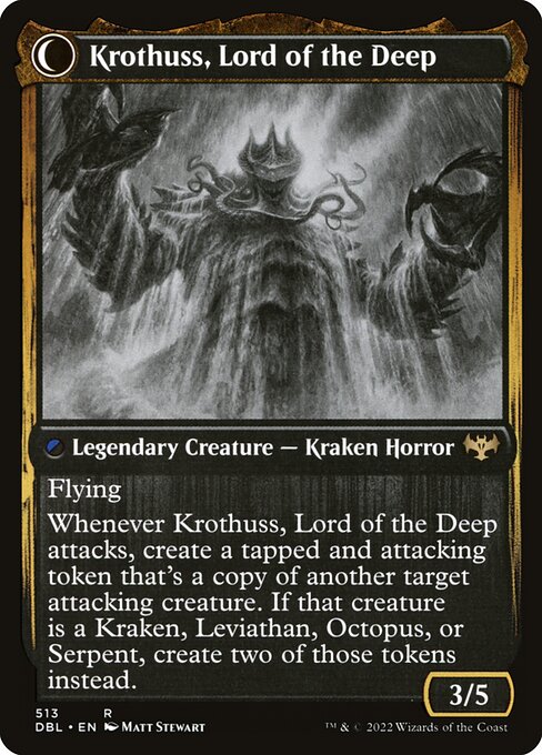 Runo Stromkirk // Krothuss, Lord of the Deep (reverso)