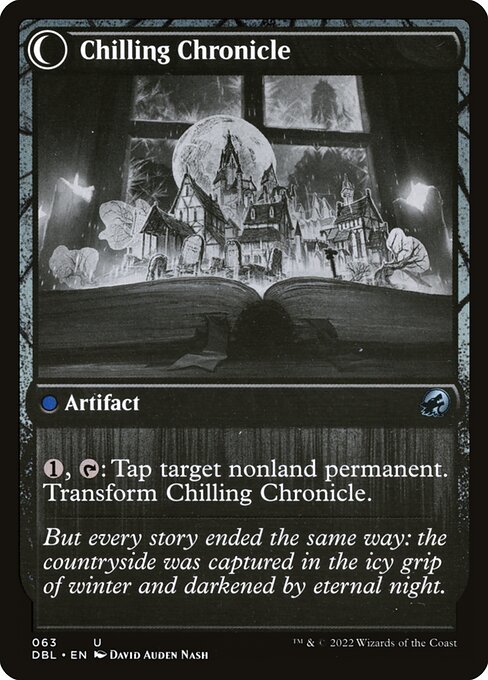 Mysterious Tome // Chilling Chronicle (reverso)