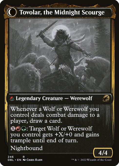 Tovolar, Dire Overlord // Tovolar, the Midnight Scourge (reverso)