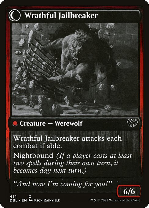 Weary Prisoner // Wrathful Jailbreaker (reverso)
