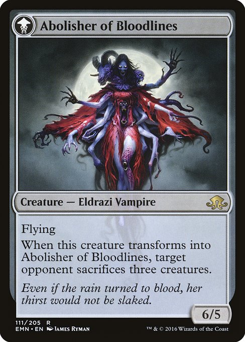Voldaren Pariah // Abolisher of Bloodlines (reverso)