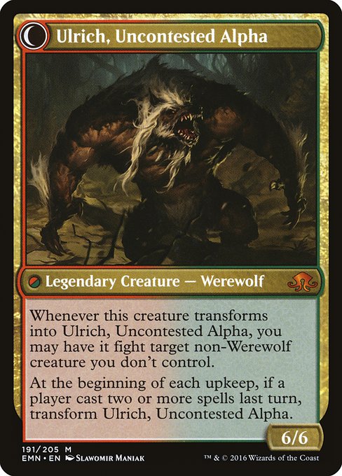 Ulrich of the Krallenhorde // Ulrich, Uncontested Alpha (reverso)