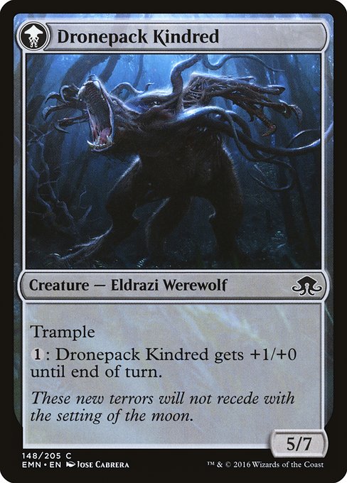 Vildin-Pack Outcast // Dronepack Kindred (reverso)