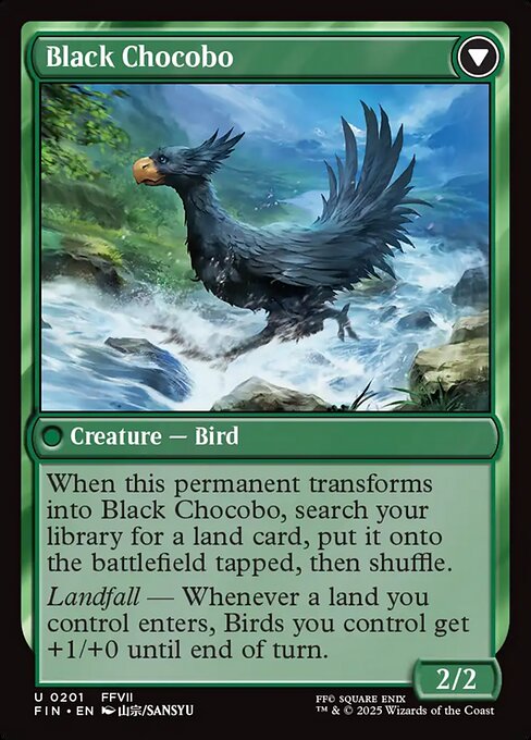 Sidequest: Raise a Chocobo // Black Chocobo (reverso)