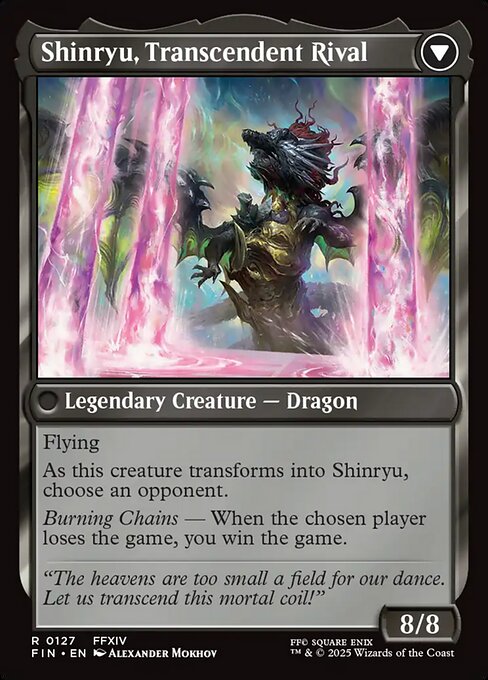 Zenos yae Galvus // Shinryu, Transcendent Rival (reverso)