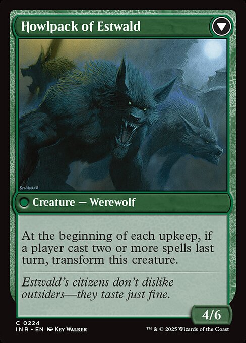 Villagers of Estwald // Howlpack of Estwald (reverso)