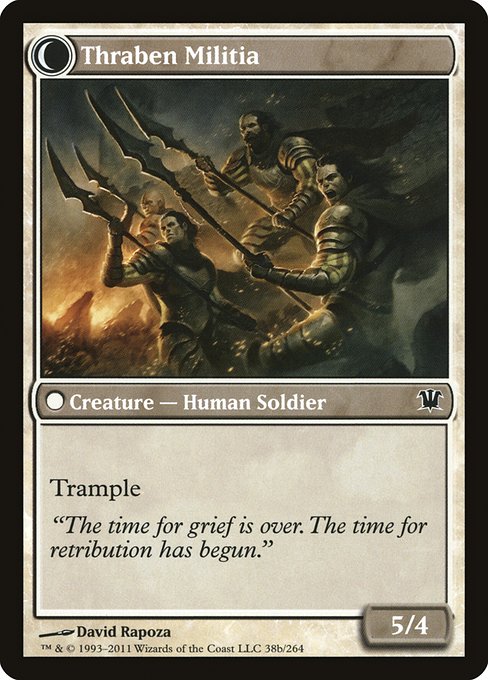 Thraben Sentry // Thraben Militia (reverso)