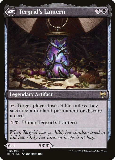 Tergrid, God of Fright // Tergrid's Lantern (reverso)