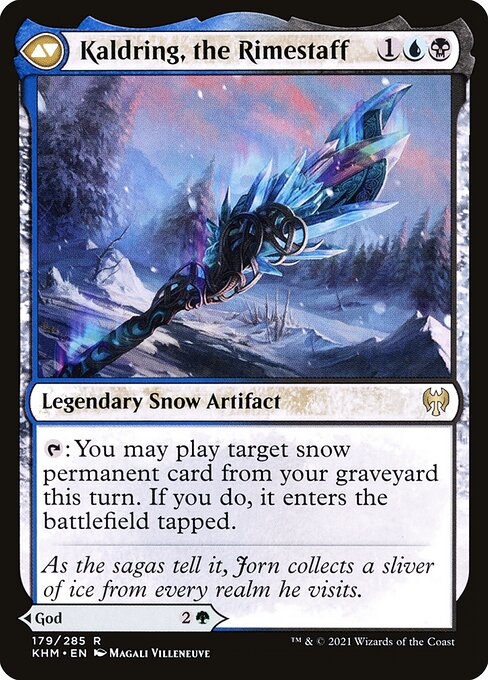 Jorn, God of Winter // Kaldring, the Rimestaff (reverso)