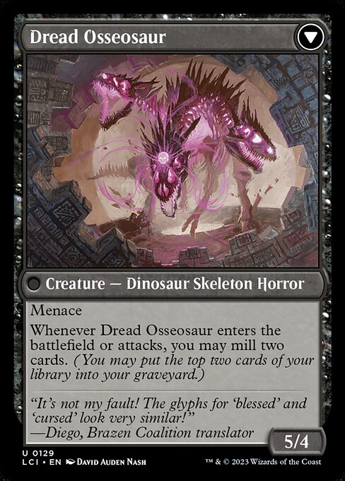 Visage of Dread // Dread Osseosaur (reverso)