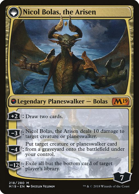 Nicol Bolas, the Ravager // Nicol Bolas, the Arisen (reverso)
