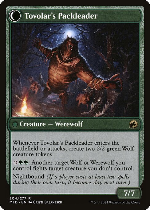 Tovolar's Huntmaster // Tovolar's Packleader (reverso)