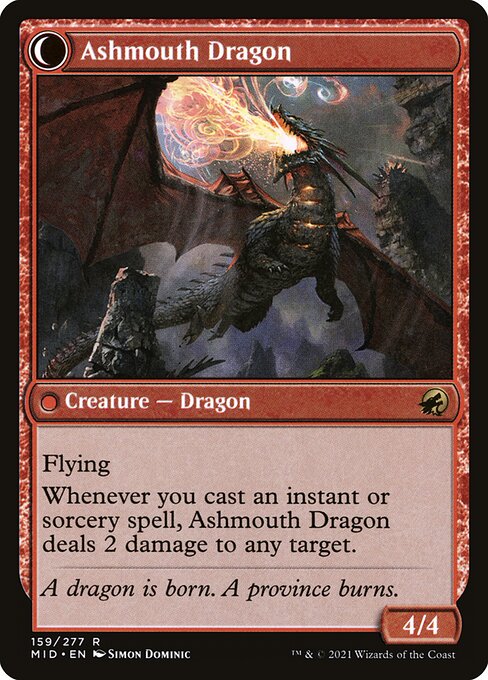 Smoldering Egg // Ashmouth Dragon (reverso)