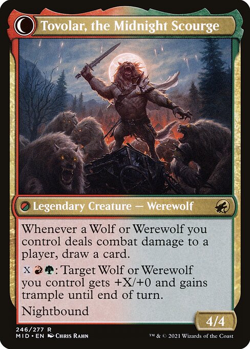 Tovolar, Dire Overlord // Tovolar, the Midnight Scourge (reverso)
