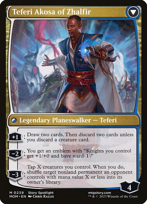 Invasion of New Phyrexia // Teferi Akosa of Zhalfir (reverso)