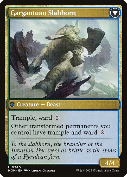 Invasion of Pyrulea // Gargantuan Slabhorn (reverso)