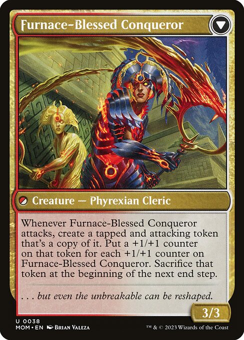 Sun-Blessed Guardian // Furnace-Blessed Conqueror (reverso)