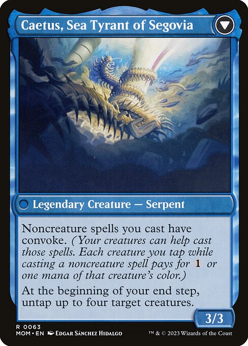 Invasion of Segovia // Caetus, Sea Tyrant of Segovia (reverso)