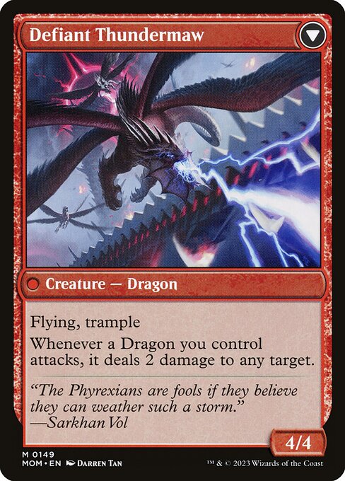 Invasion of Tarkir // Defiant Thundermaw (reverso)