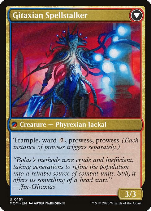 Khenra Spellspear // Gitaxian Spellstalker (reverso)