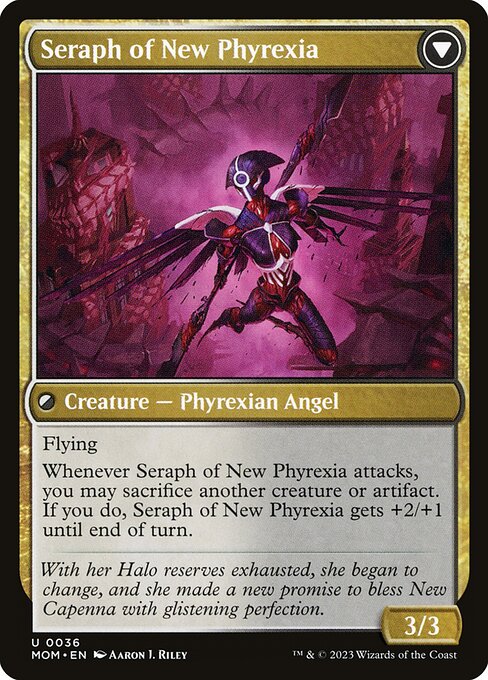 Seraph of New Capenna // Seraph of New Phyrexia (reverso)