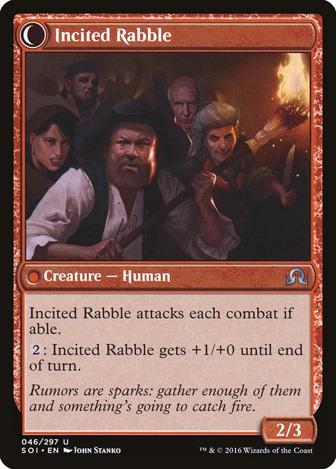 Town Gossipmonger // Incited Rabble (reverso)