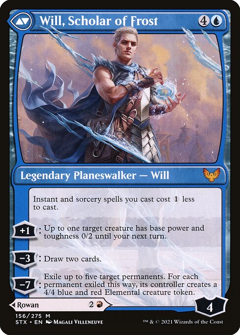 Rowan, Scholar of Sparks // Will, Scholar of Frost (reverso)