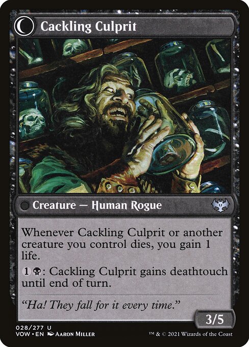 Panicked Bystander // Cackling Culprit (reverso)
