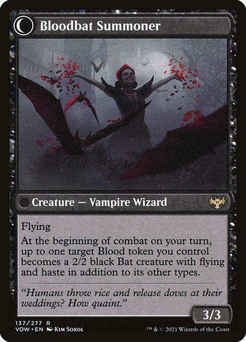 Voldaren Bloodcaster // Bloodbat Summoner (reverso)