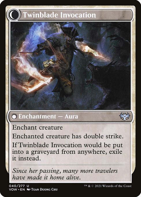 Twinblade Geist // Twinblade Invocation (reverso)