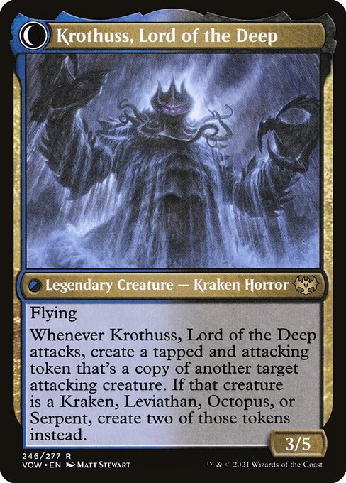 Runo Stromkirk // Krothuss, Lord of the Deep (reverso)
