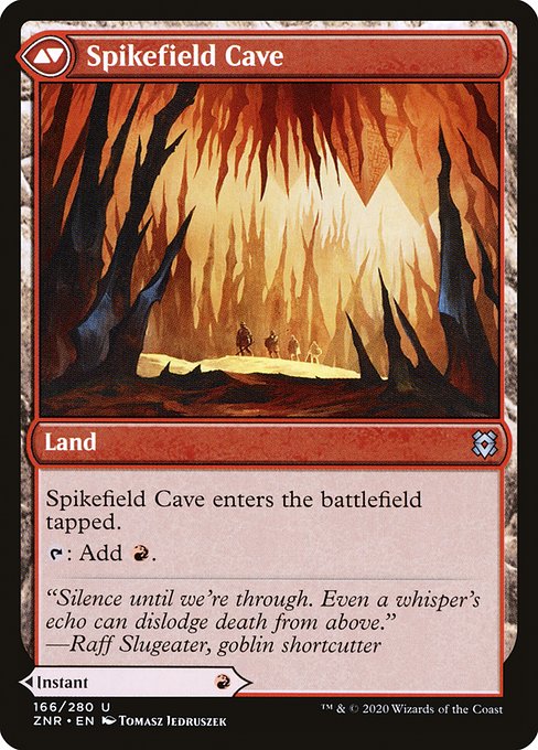 Spikefield Hazard // Spikefield Cave (reverso)