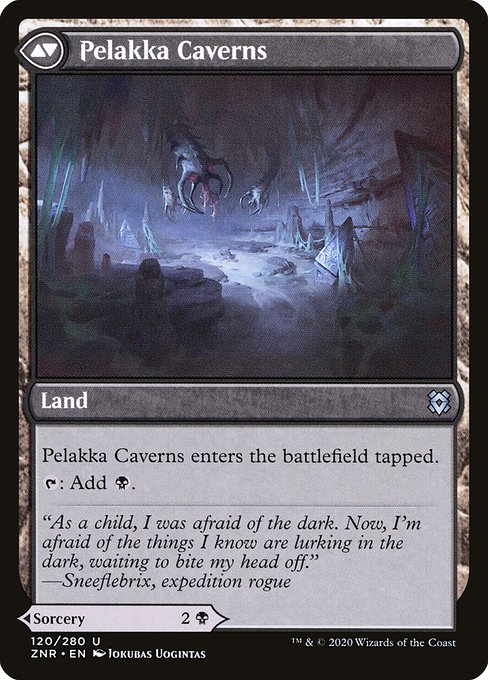 Pelakka Predation // Pelakka Caverns (reverso)